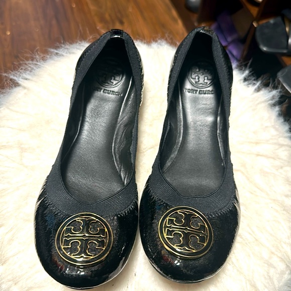 Tory Burch Patten Leather Flats - Picture 1 of 5